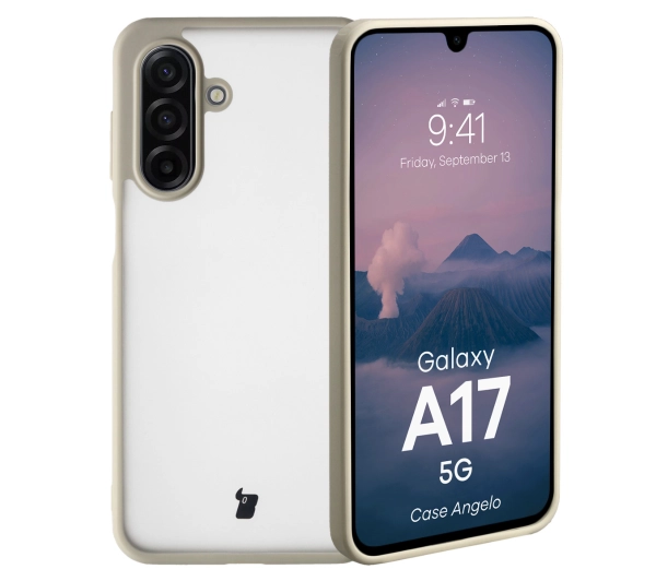 Bizon Angelo do Samsung Galaxy A17 5G Grey z beżową ramką