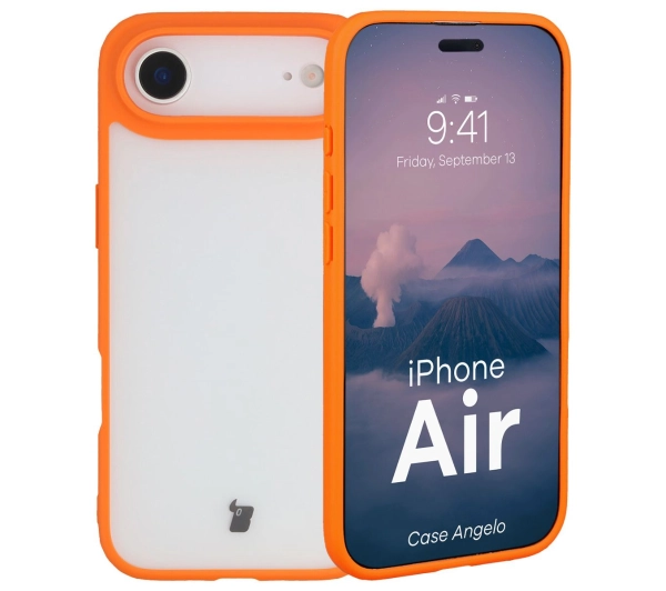 Bizon Angelo do Apple iPhone Air z pomarańczową ramką