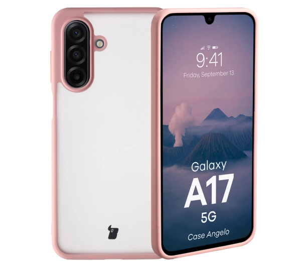 Bizon Angelo do Samsung Galaxy A17 5G z różową ramką