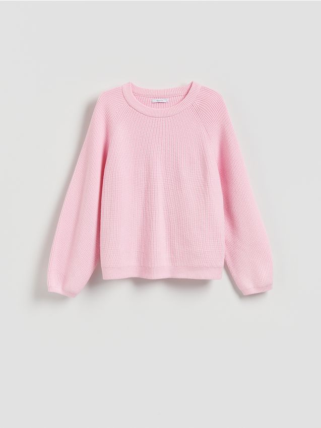 Reserved - Sweter z wiskozą - różowy