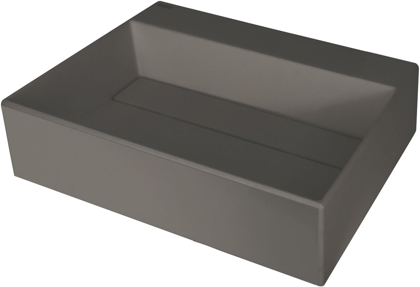 Umywalka nablatowa Deante Correo 40x50 cm prostokątna antracyt metalik CQR_TU5M