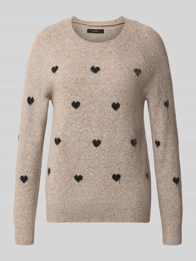 Sweter z dzianiny o kroju regular fit z raglanowymi rękawami model ‘DOFFY’