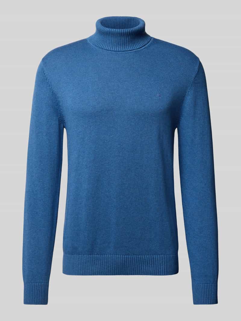 Sweter o kroju slim fit z dodatkiem wełny z efektem dzianiny
