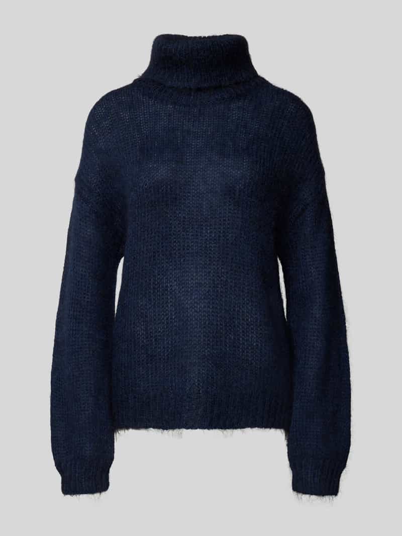 Sweter z dzianiny o kroju oversized z prążkowanymi wykończeniami model ‘LAMBI’