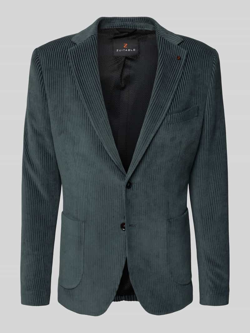 Marynarka na dwa guziki o kroju slim fit ze sztruksu z kołnierzem z połami