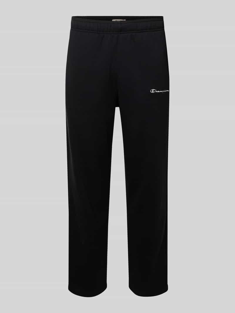 Spodnie dresowe o kroju straight fit z wyhaftowanym logo model ‘Icons’