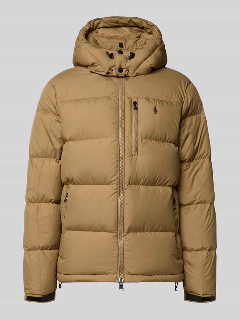 Kurtka puchowa z wyhaftowanym logo