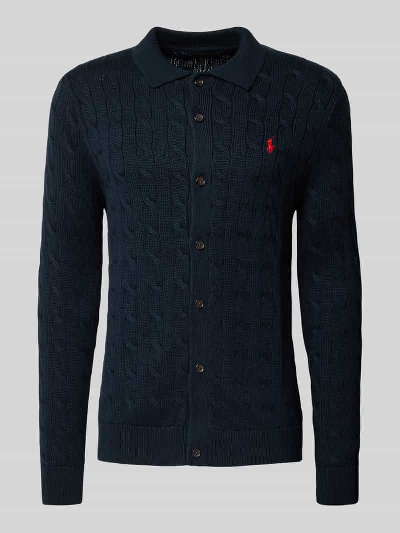 Kurtka z dzianiny z listwą guzikową