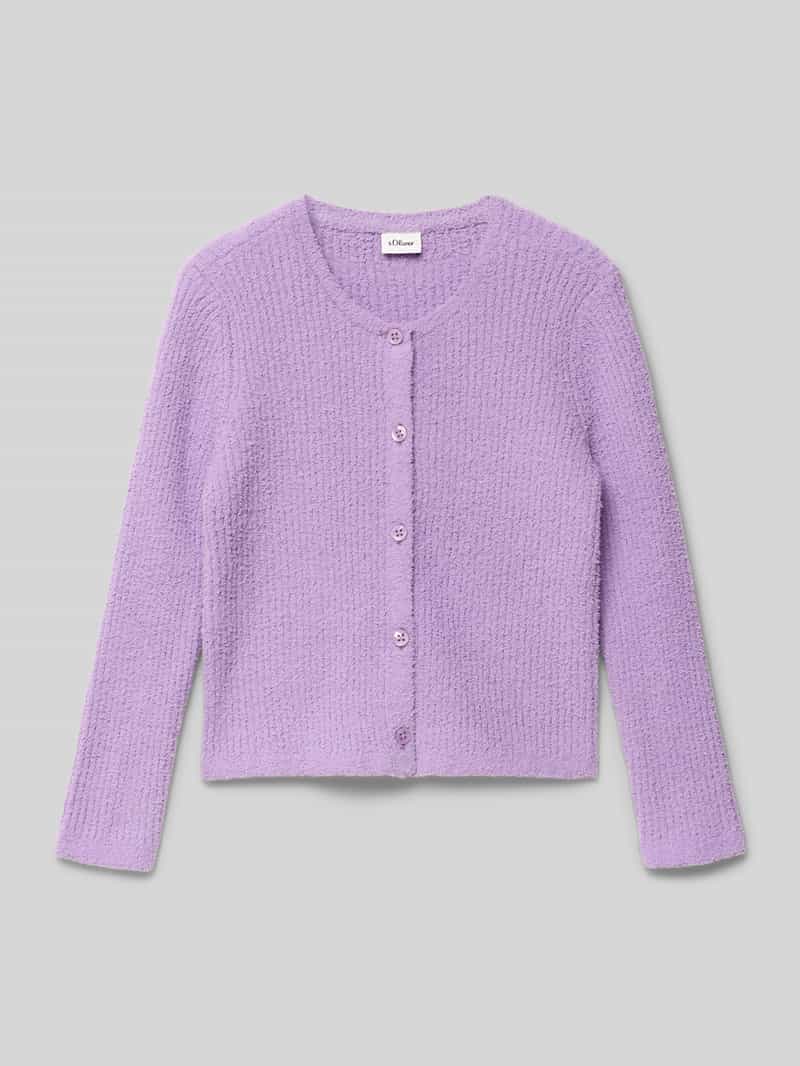 Kurtka o kroju regular fit z prążkowanej dzianiny