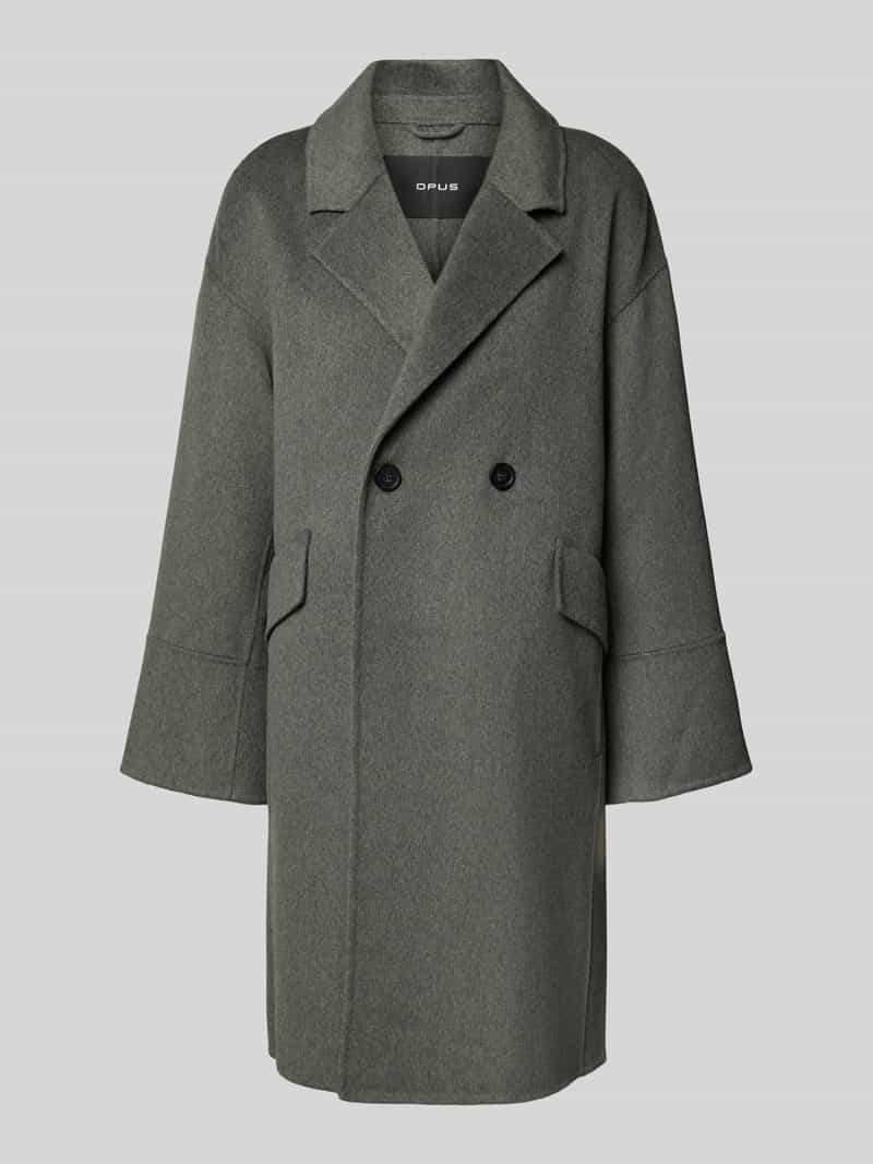 Płaszcz wełniany z kołnierzem z połami model ‘Havilda’