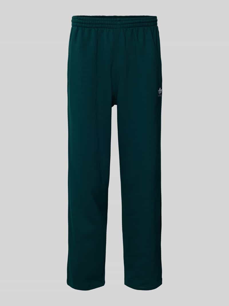 Spodnie dresowe z elastycznym pasem i wyhaftowanym logo