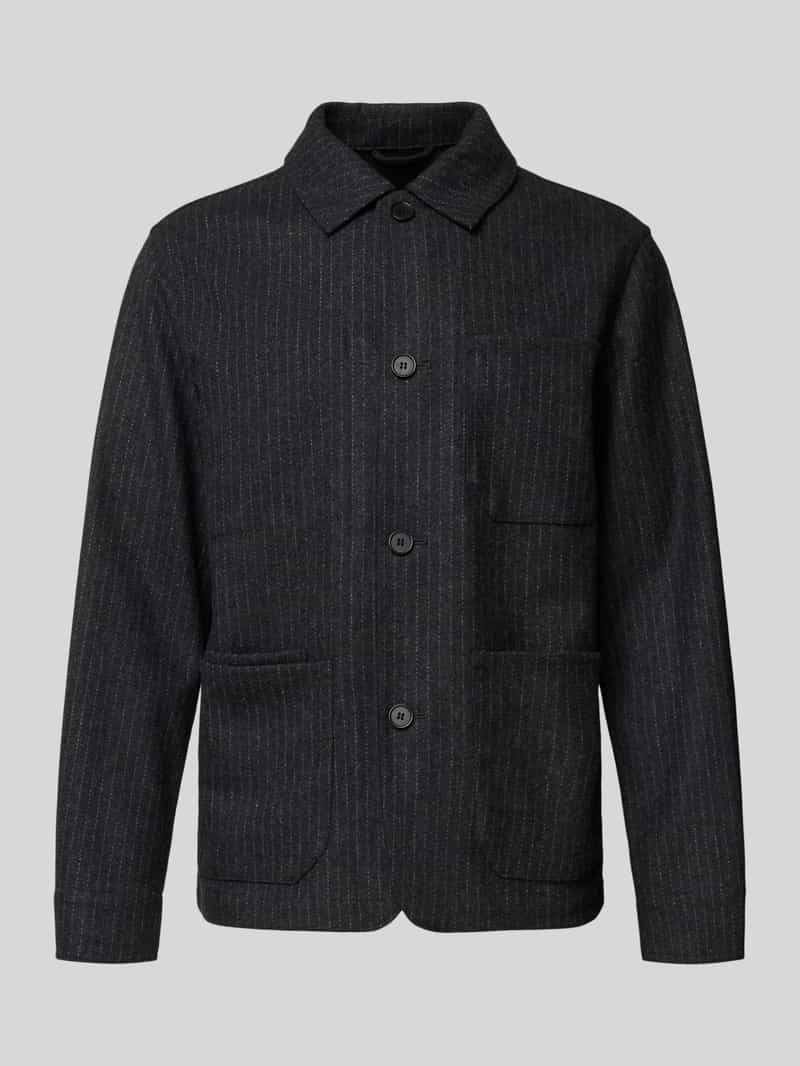 Żakiet o kroju regular fit z mieszanki wiskozy z kołnierzem z połami