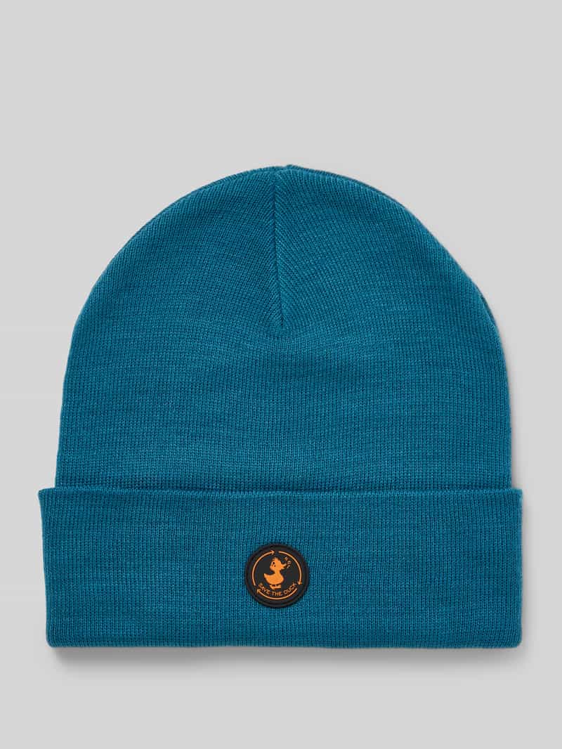 Czapka z imitacji dzianiny z aplikacją z logo model ‘Lou’