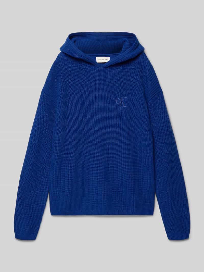 Bluza z kapturem z imitacji dzianiny
