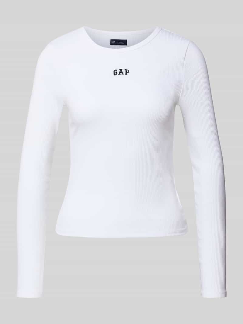 Bluzka z długim rękawem z wyhaftowanym logo