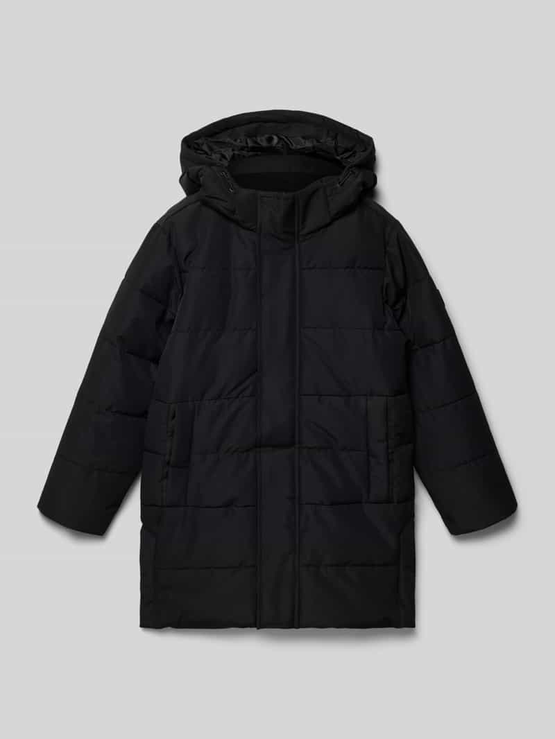 Kurtka pikowana o kroju regular fit z odpinanym kapturem model ‘CARL’