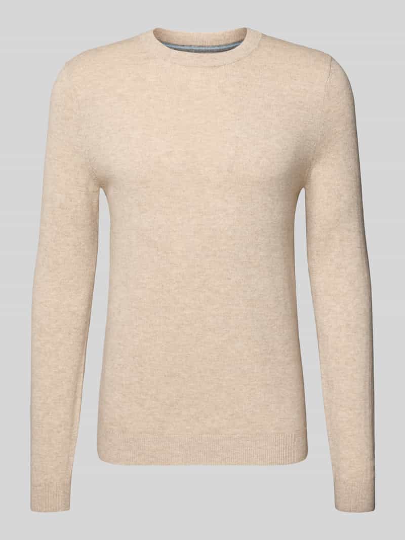 Sweter z dzianiny z prążkowanymi wykończeniami