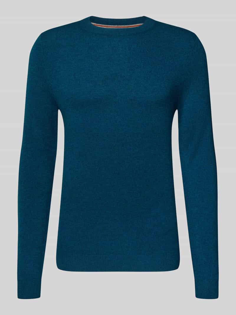 Sweter z dzianiny z prążkowanymi wykończeniami