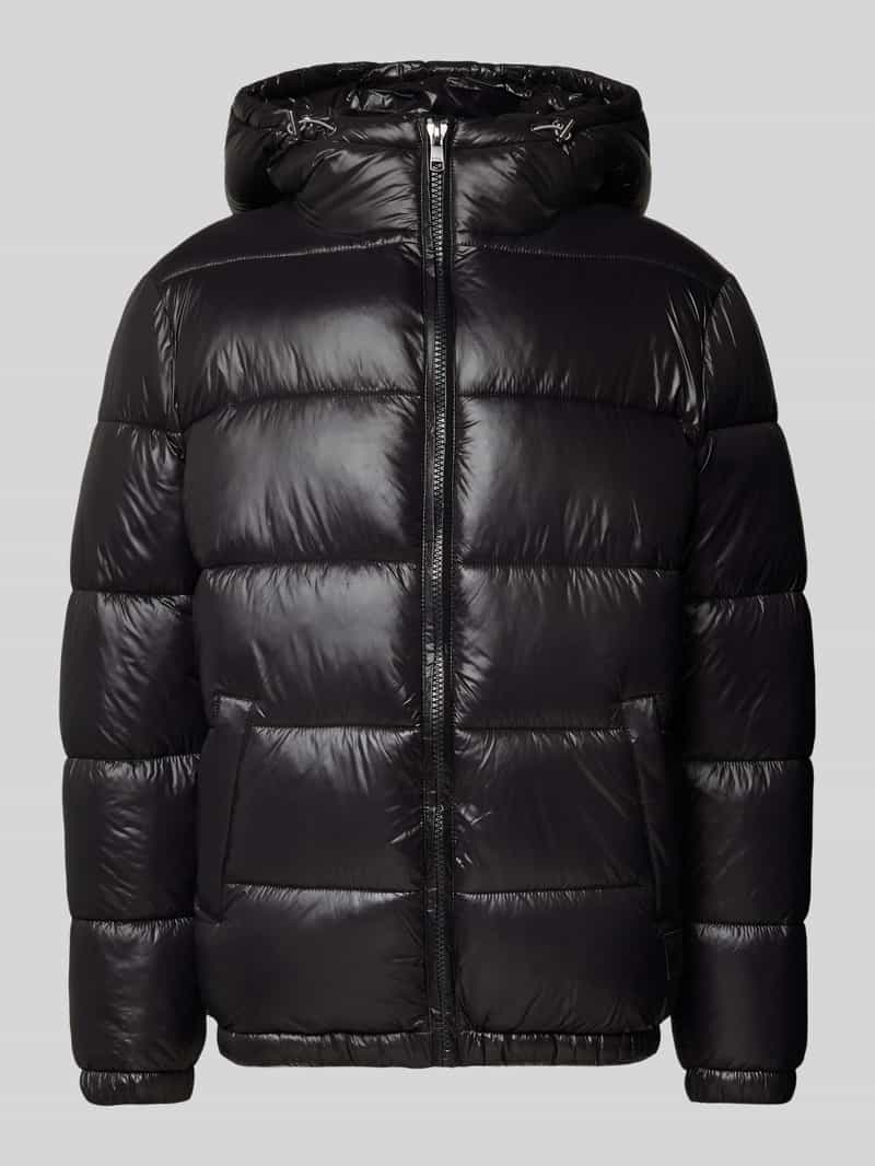 Kurtka pikowana z zamkiem błyskawicznym i wpuszczanymi kieszeniami