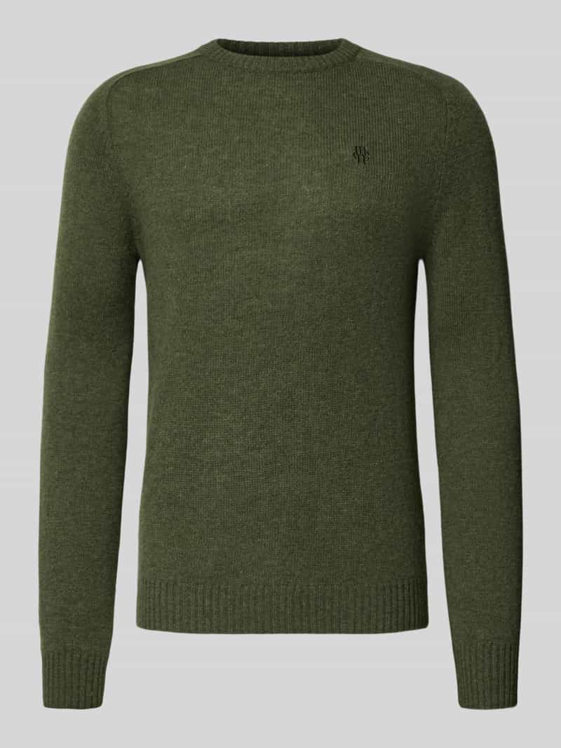 Sweter z dzianiny z prążkowanymi wykończeniami