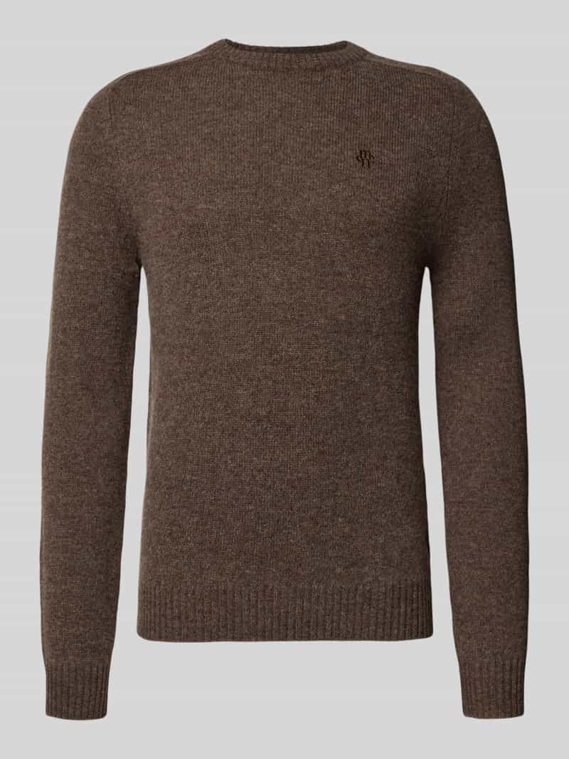 Sweter z dzianiny z prążkowanymi wykończeniami