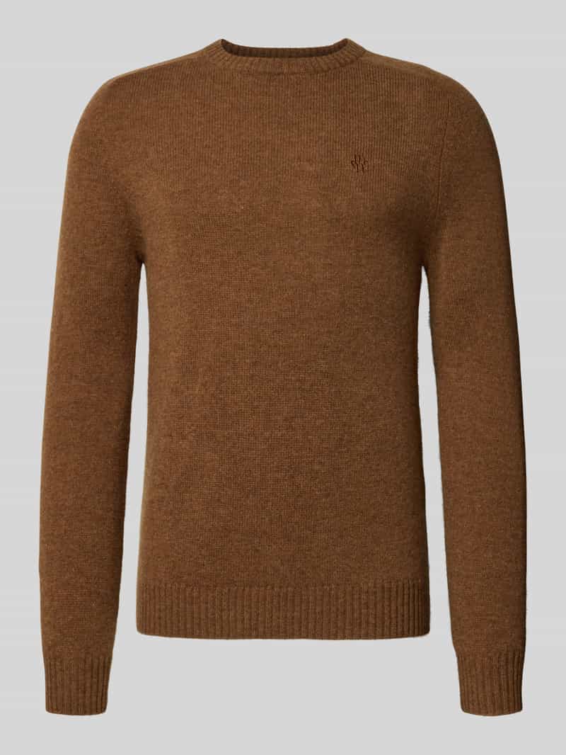 Sweter z dzianiny z prążkowanymi wykończeniami