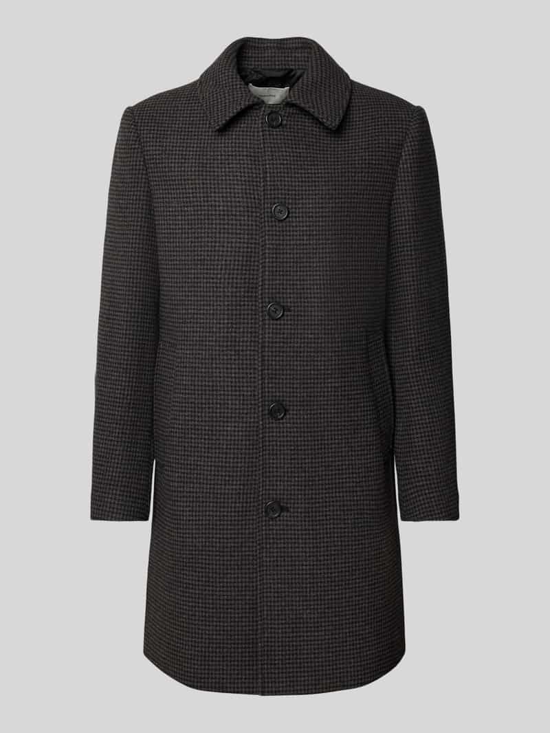 Płaszcz wełniany o kroju regular fit z wykładanym kołnierzem model ‘ARCHIVE’