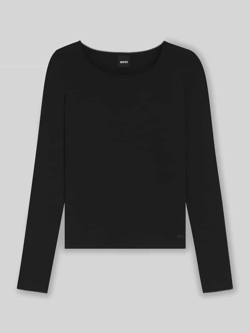 Podkoszulka z długimi rękawami o kroju slim fit z dodatkiem wełny model ‘B.PURE’