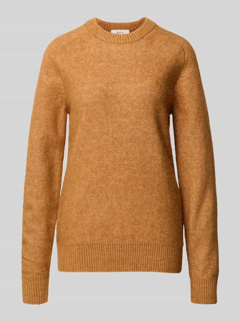 Sweter o kroju regular fit z dzianiny z mieszanki wełny z alpaki i wełny model ‘RAI’