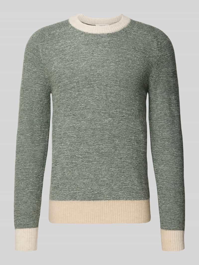 Sweter o kroju regular fit z dzianiny z mieszanki wełny z alpaki i wełny model ‘RAI’