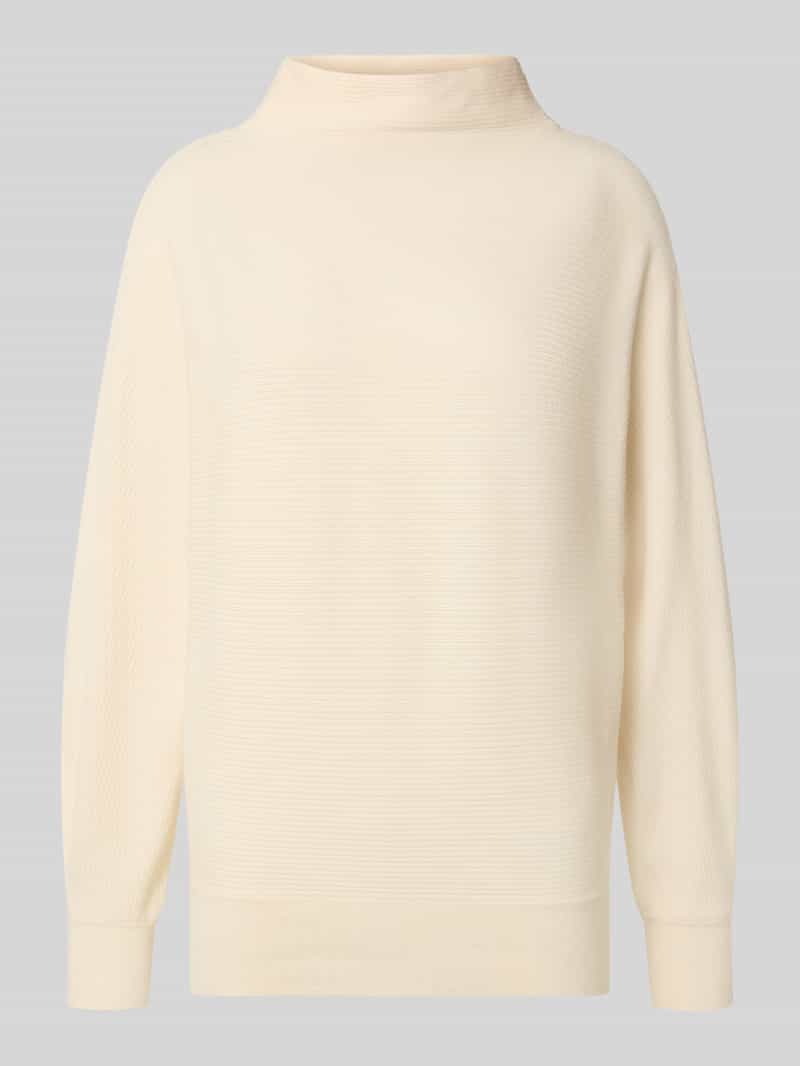 Sweter z dzianiny z mieszanki wiskozy ze wzorem ze stójką