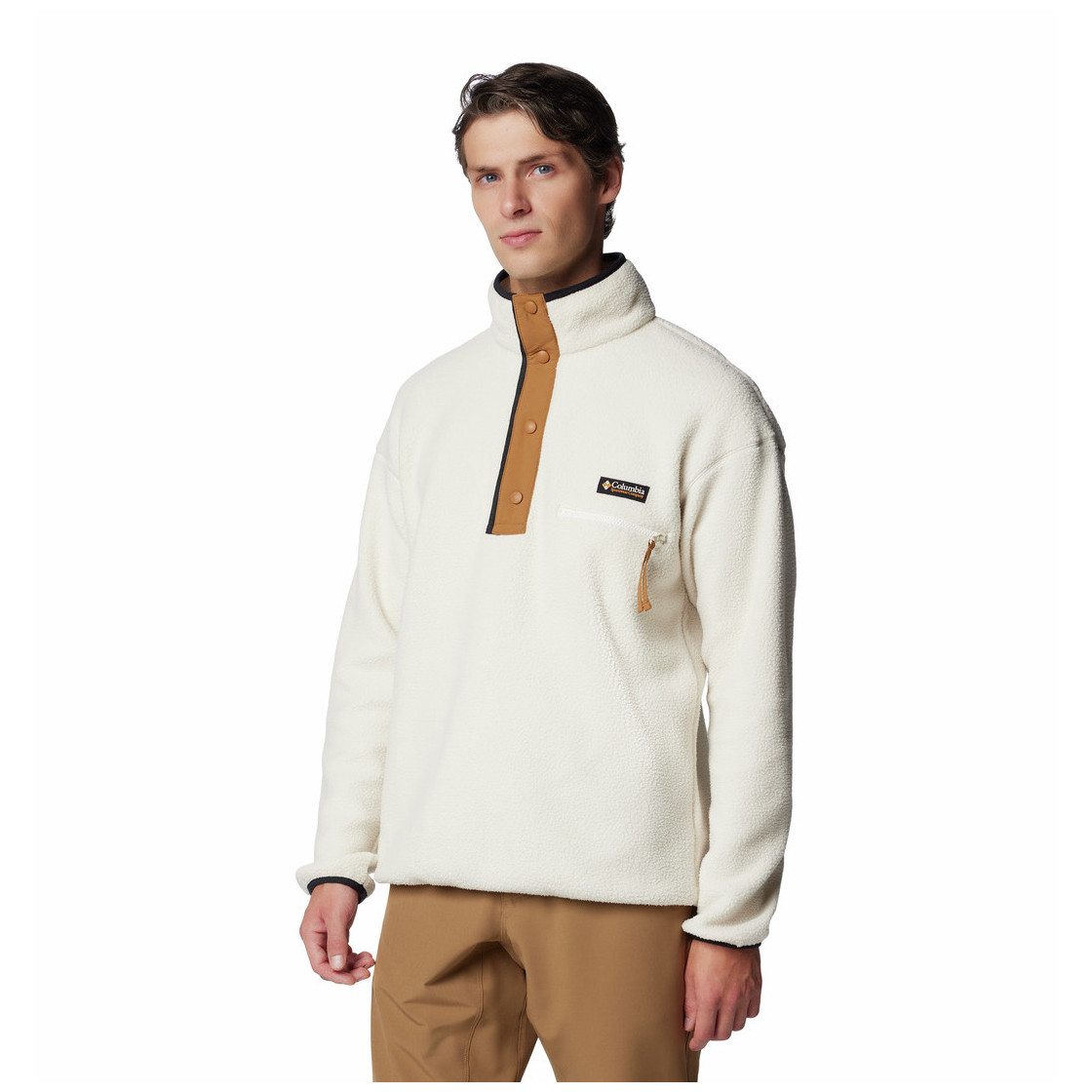 Męska bluza Columbia Helvetia™ II Half Snap Fleece Rozmiar: XXL / Kolor: beżowy
