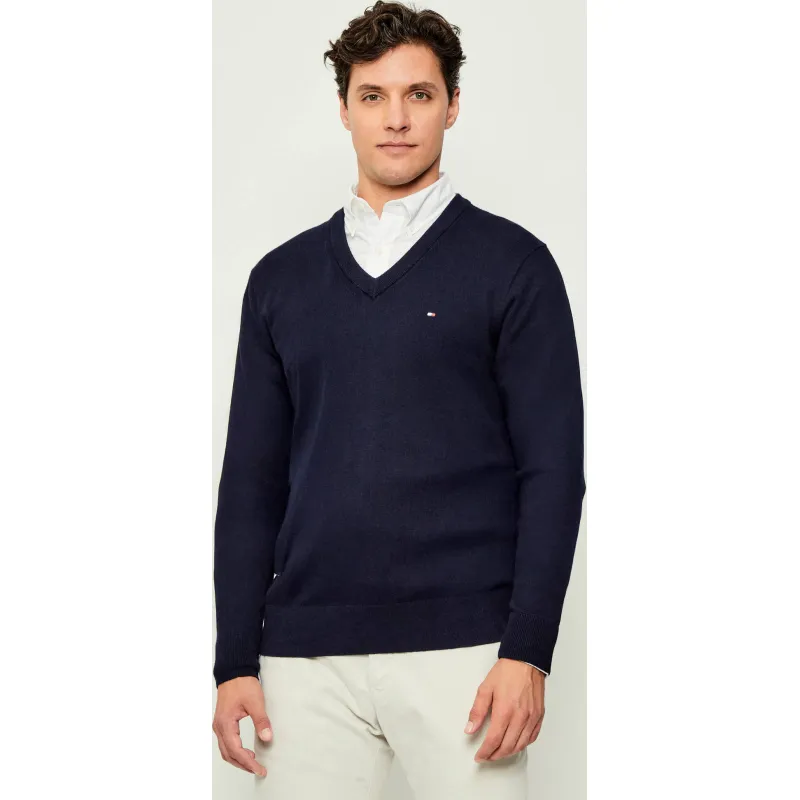 Tommy Hilfiger Sweter Regular Fit z dodatkiem kaszmiru