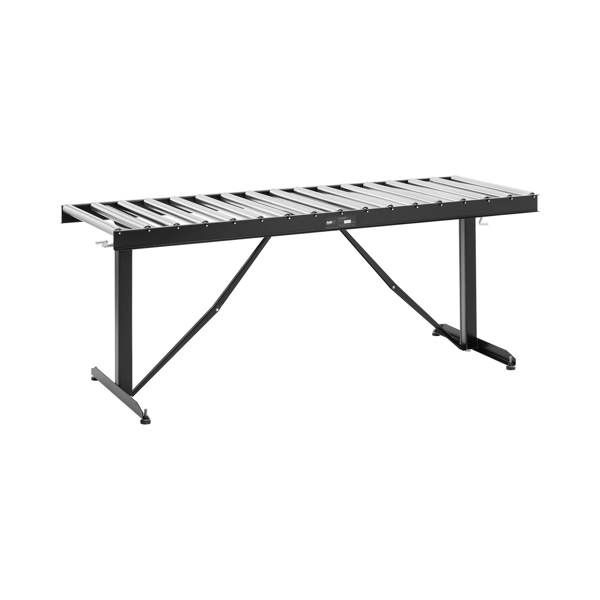 MSW Podajnik rolkowy 200 kg 178 x 67 cm 17 rolek regulowana wysokość - Podajniki rolkowe