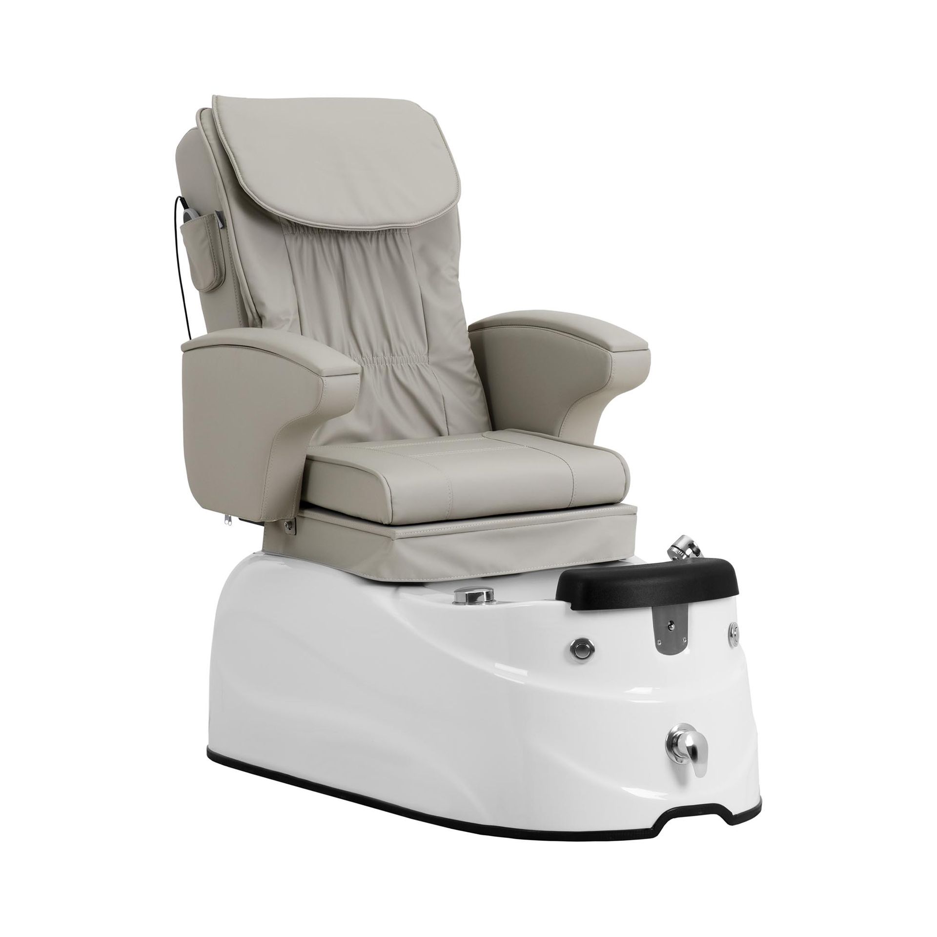 physa Fotel do pedicure elektryczny brodzik na stopy funkcja masażu 105 W 150 kg beżowy - Fotele do pedicure