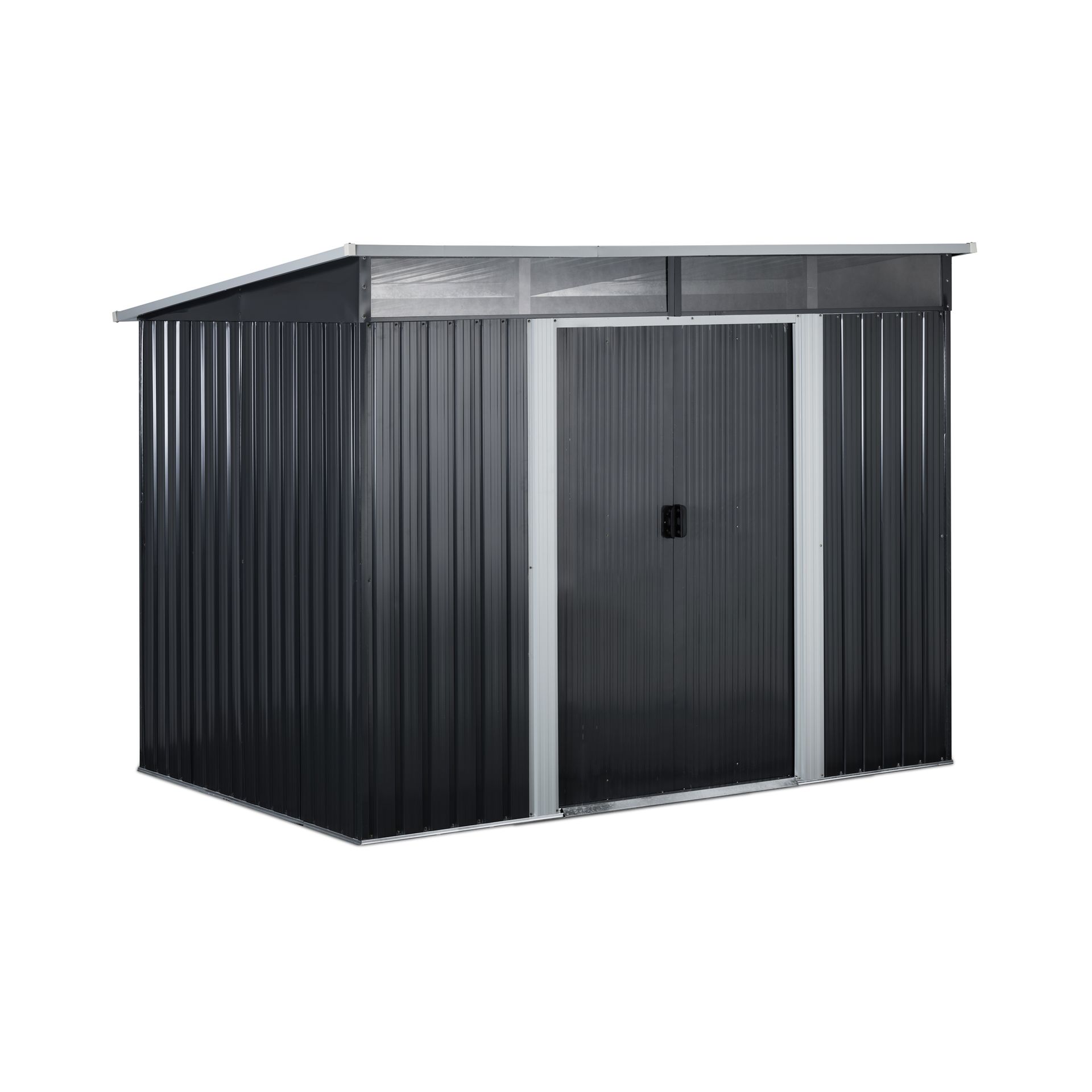 Uniprodo Domek narzędziowy metalowy 260 x 195 x 202cm - Akcesoria do pracy w ogrodzie