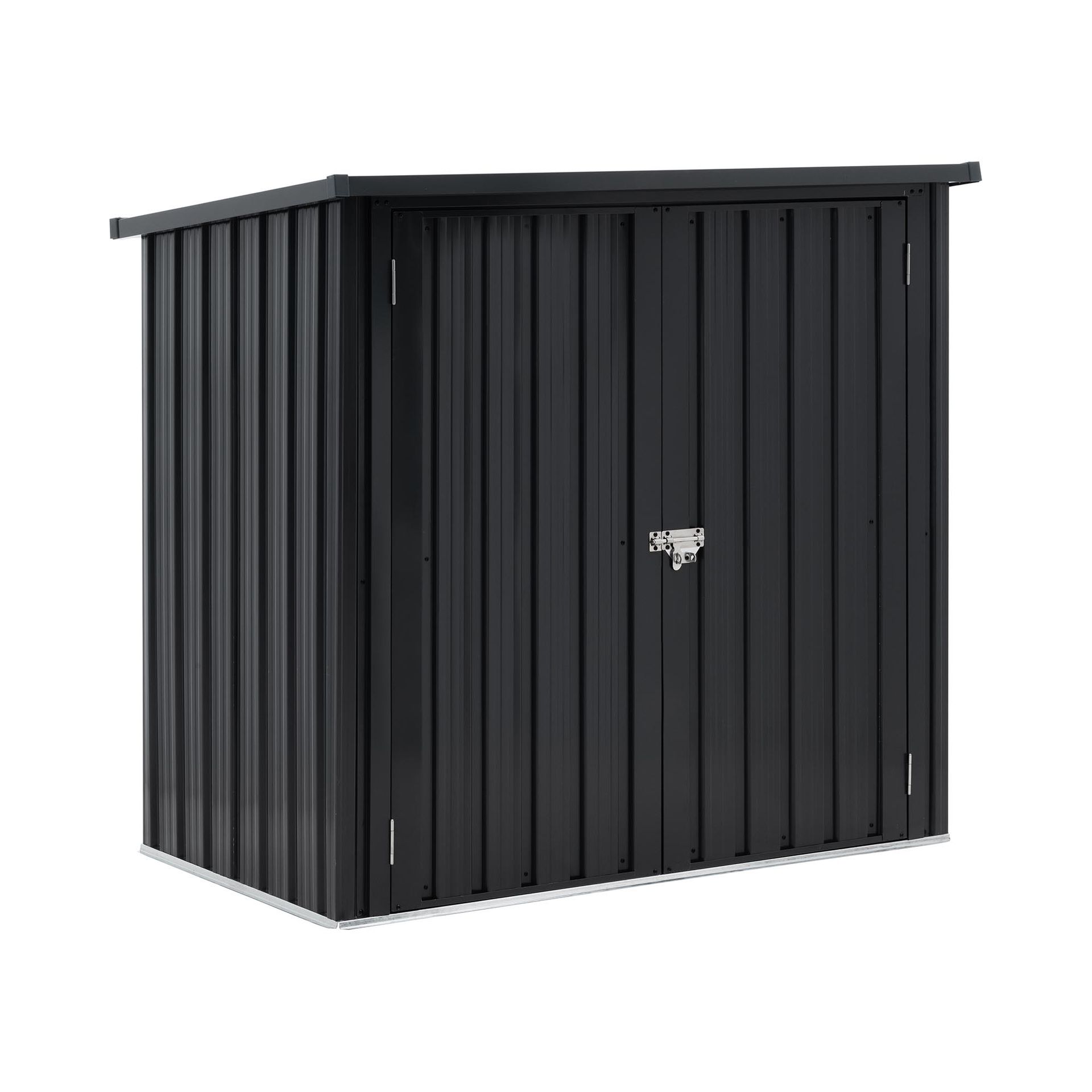 Uniprodo Domek narzędziowy metalowy 142 x 87 x 134 cm - Akcesoria do pracy w ogrodzie