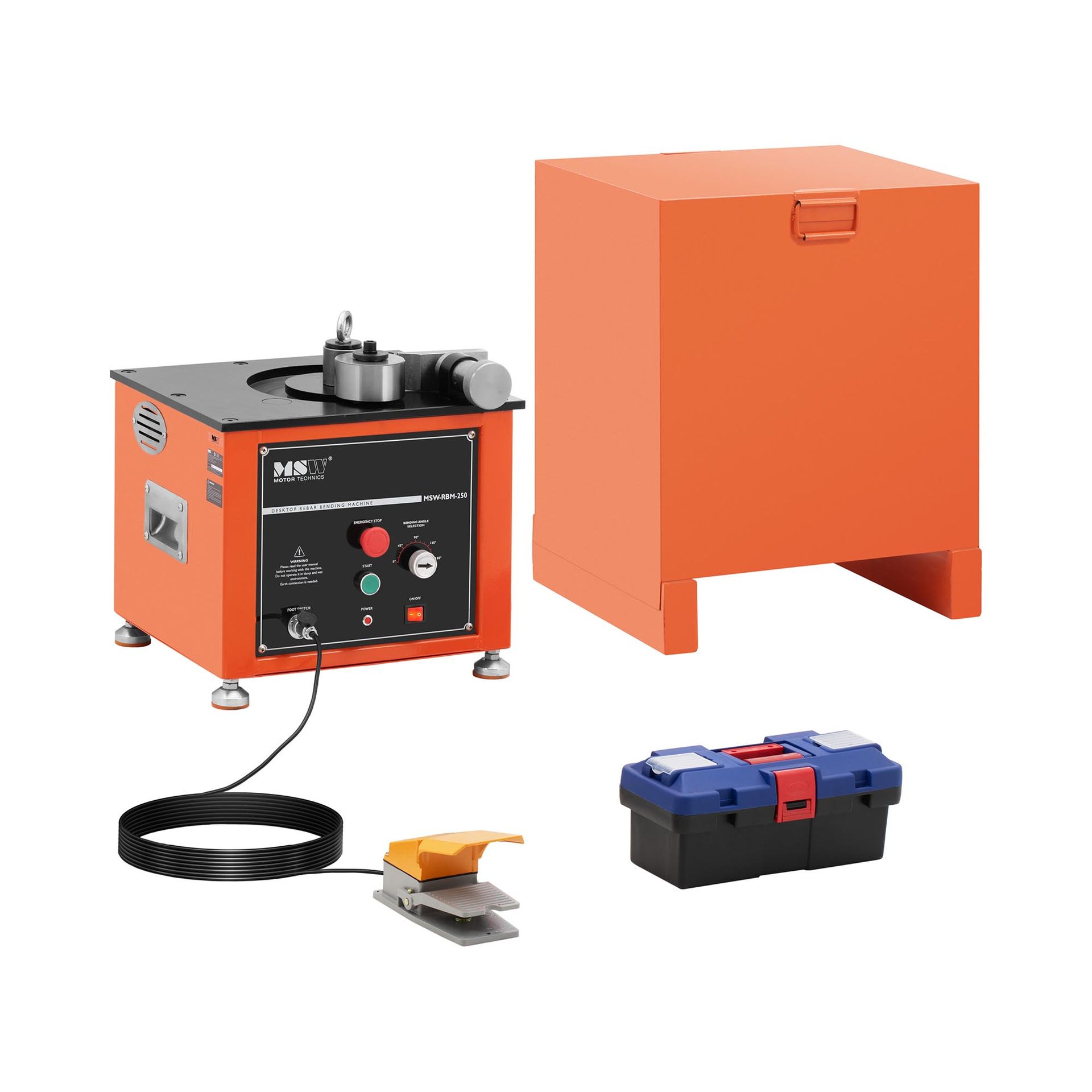 MSW Giętarka do prętów elektryczna zakres gięcia 25 mm 0-180° pedał nożny - MSW Giętarka do blach