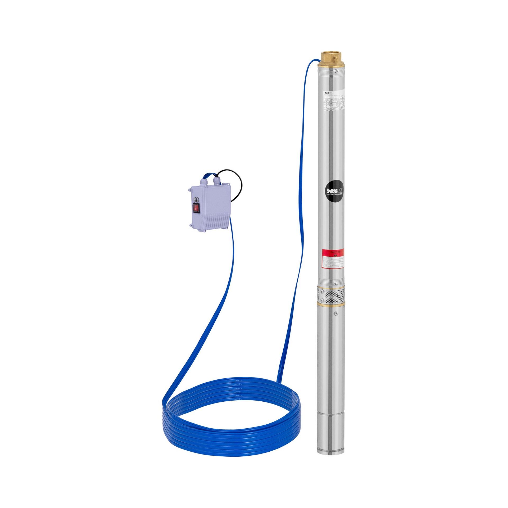 MSW Pompa głębinowa 70 mm / 2,75'' 3800 l/h 550 W kabel 50 m / wysokość podnoszenia 55 m stal nierdzewna