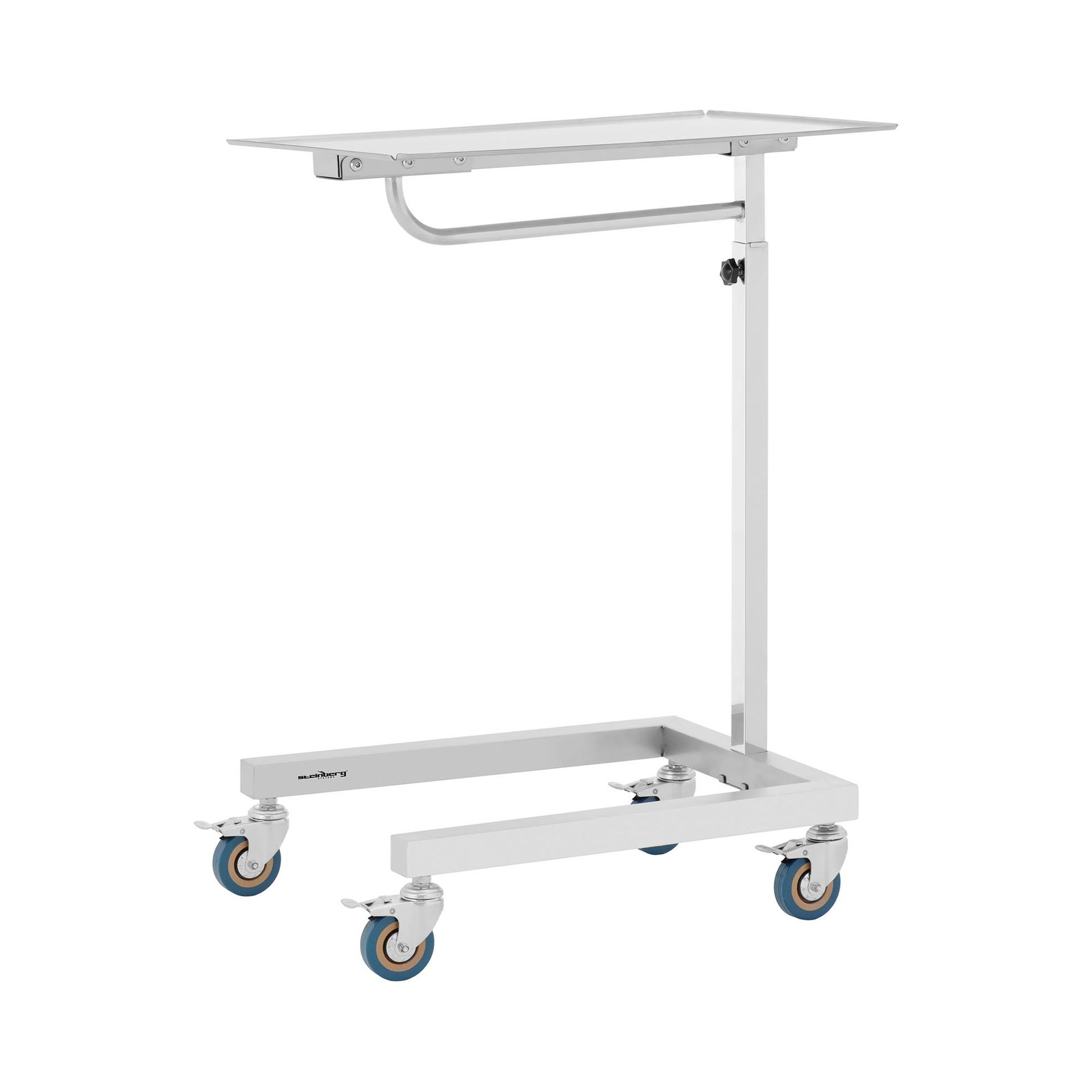 Steinberg Systems stolik instrumentalny otwarta konstrukcja 60 x 40 cm regulowana wysokość stal nierdzewna/guma - Meble medyczne