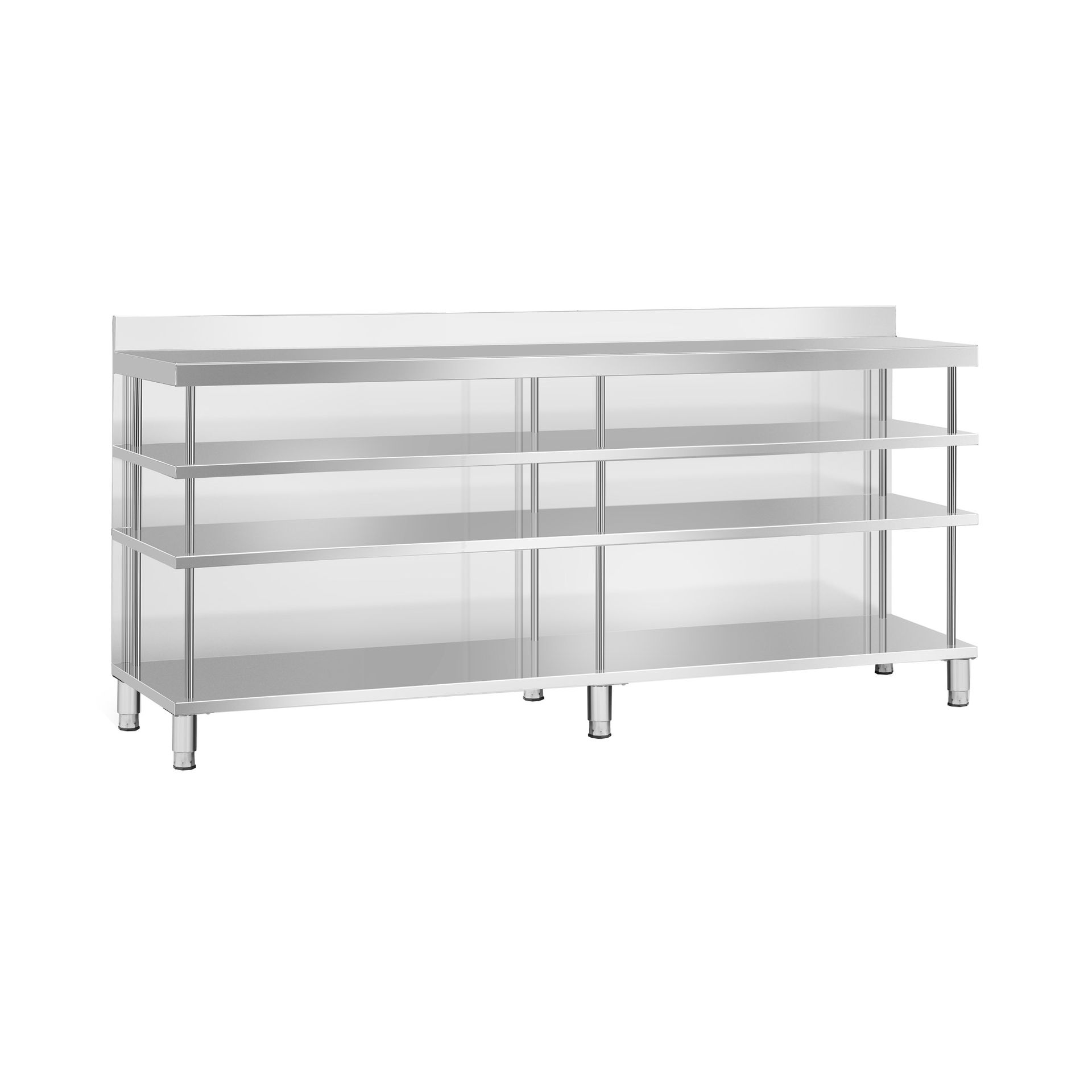 Royal Catering Stół roboczy barowy stal nierdzewna 250 x 60 x 105 cm