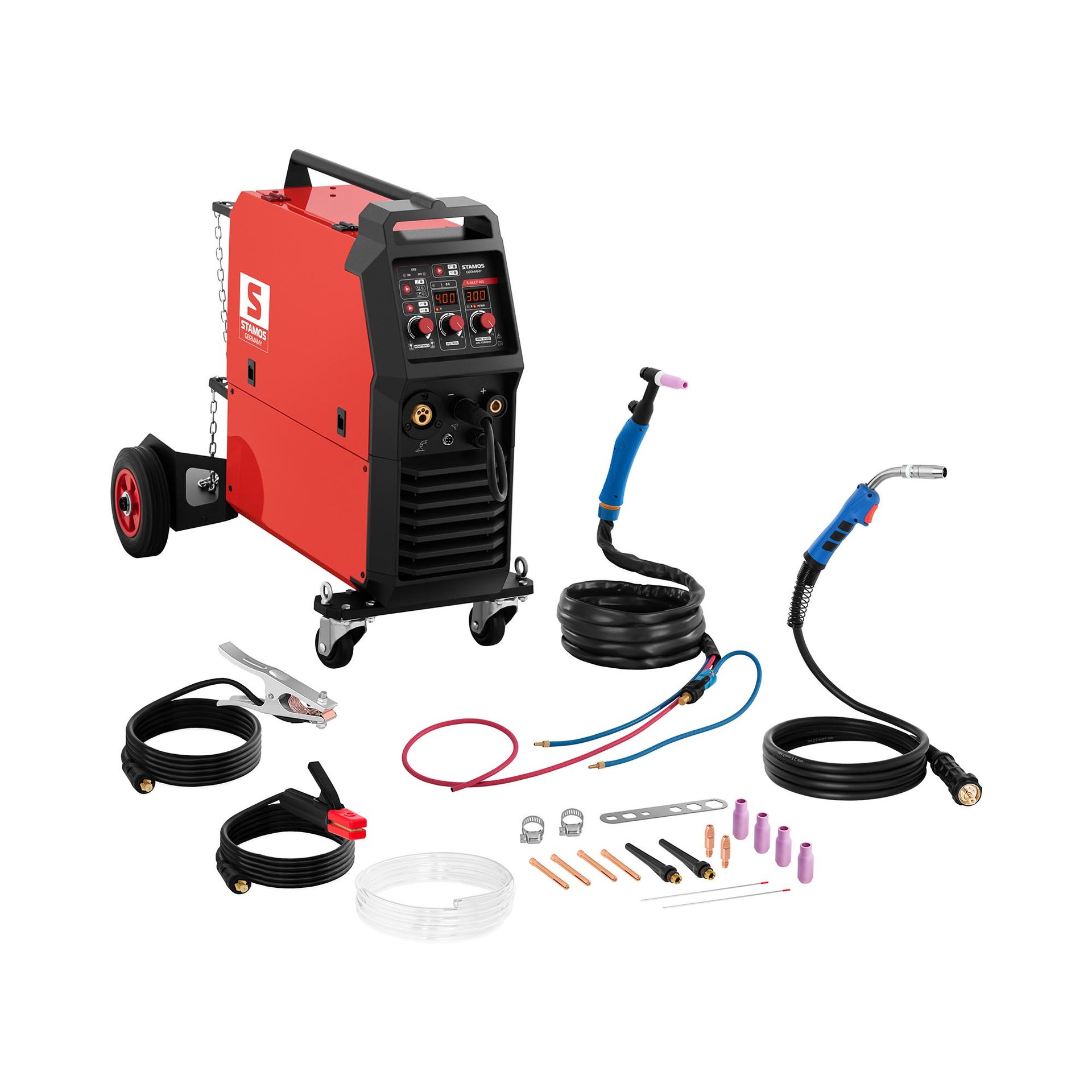 Stamos Germany Spawarka wielofunkcyjna 300 A 400 V MIG/MAG TIG MMA FCAW