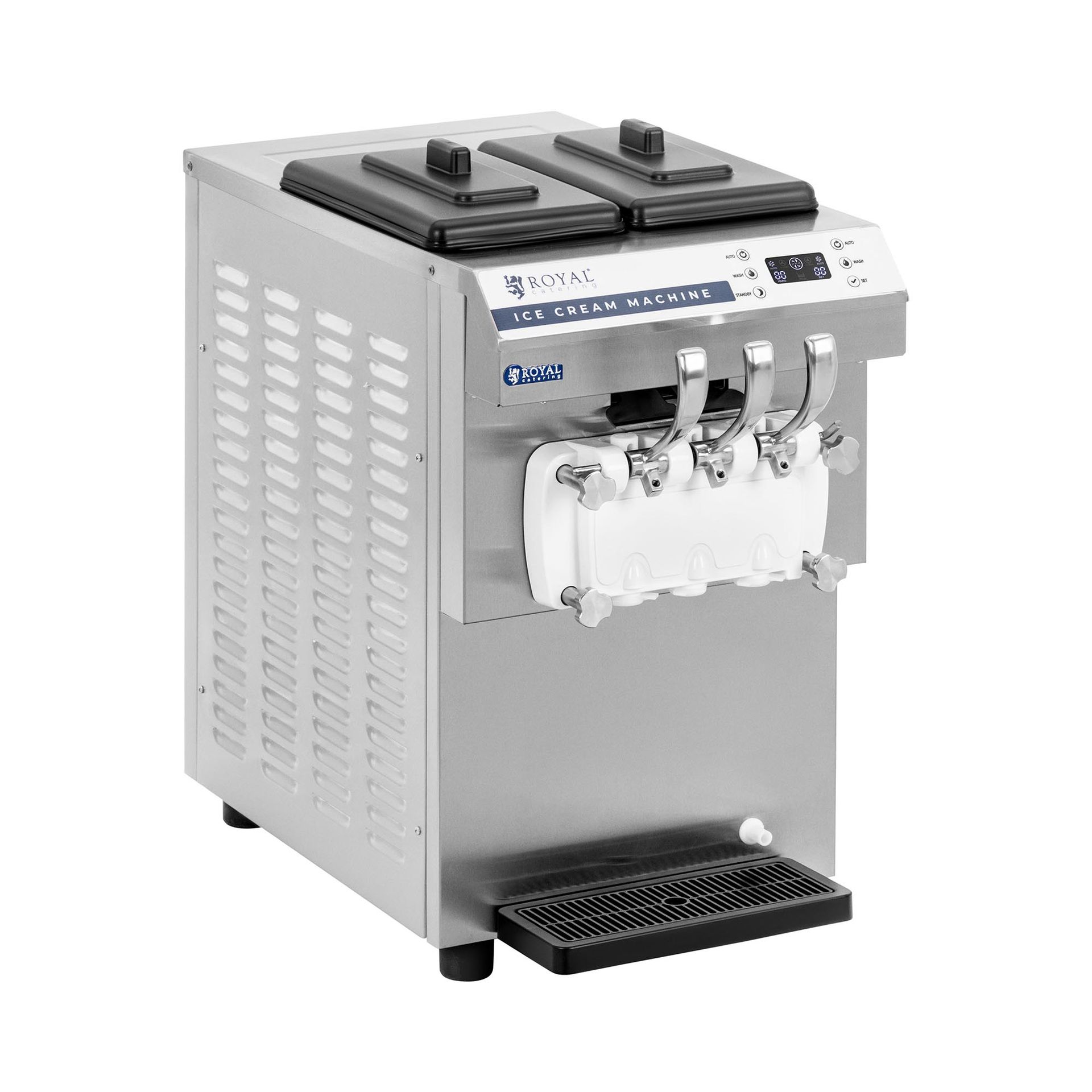 Royal Catering Maszyna do lodów włoskich 1350 W 16 l/h 3 smaki - Maszyny do lodów włoskich