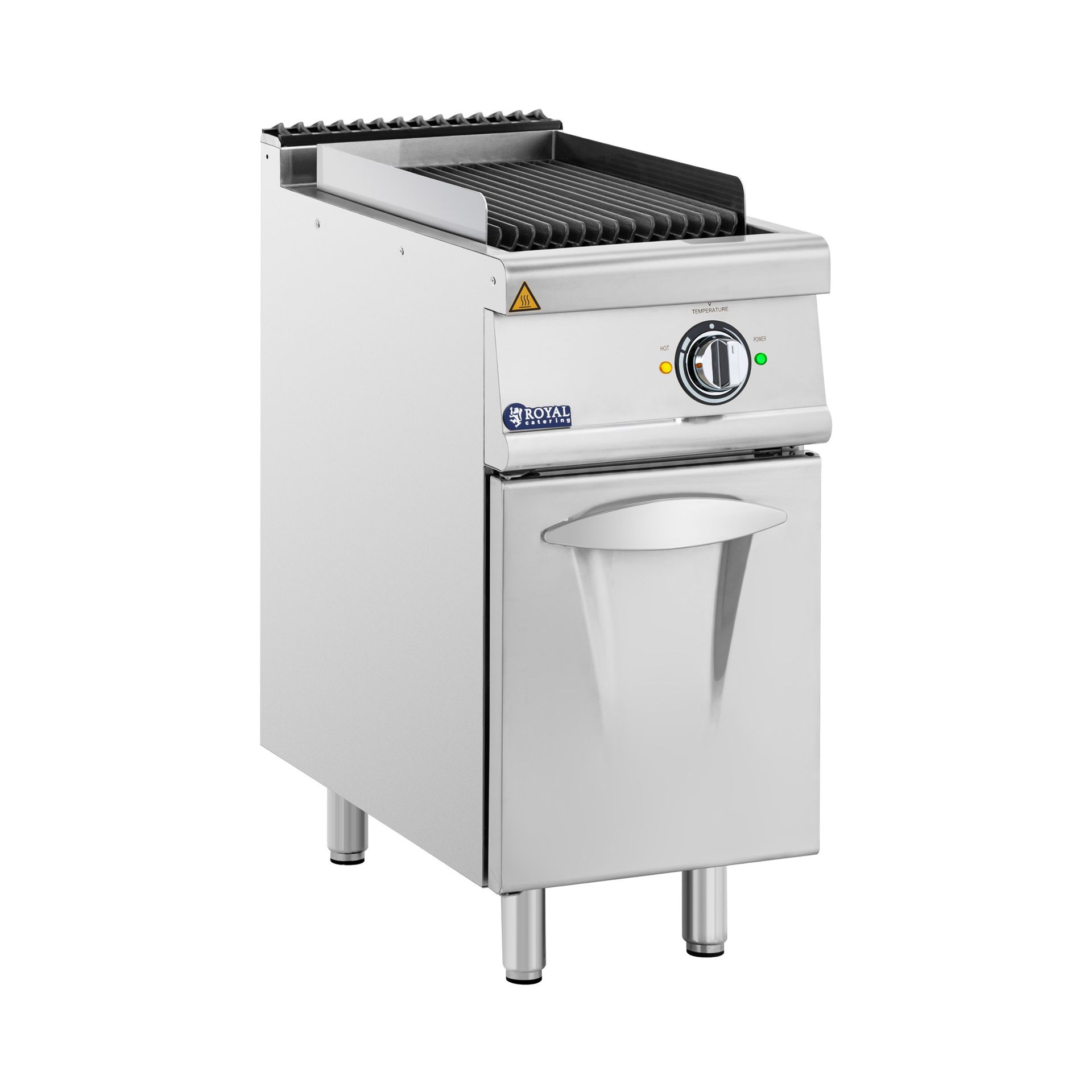 Royal Catering Grill lawowy 4,5 kW 50 do 300°C 400 V 40 x 73 cm Seria Pro 730 - Grill Lava Rock
