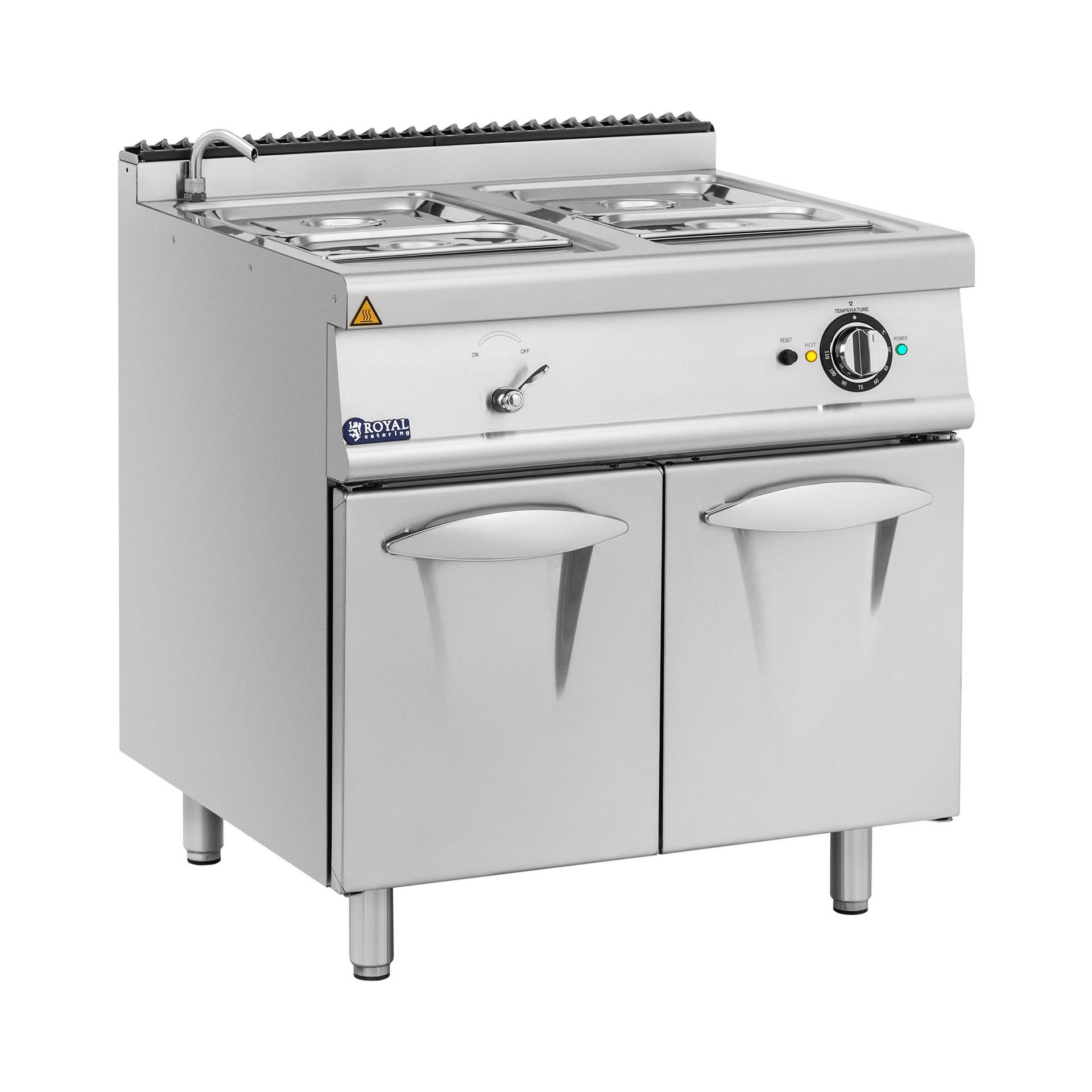Royal Catering Bemar 6000 W 2 x GN 1/2 2 x GN 1/3 kran szafka dolna (80 x 73 cm) - Bemary przemysłowe