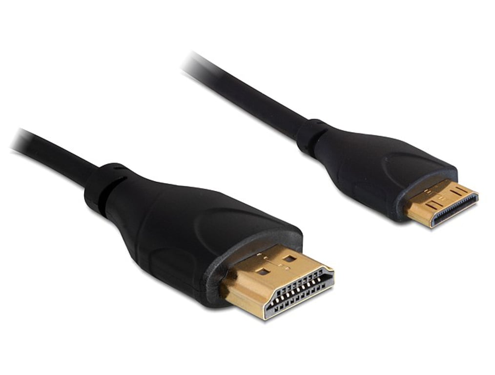 DeLOCK 1m HDMI/HDMI kabel HDMI HDMI Typu A (Standard) HDMI Type C (Mini) Czarny 83132