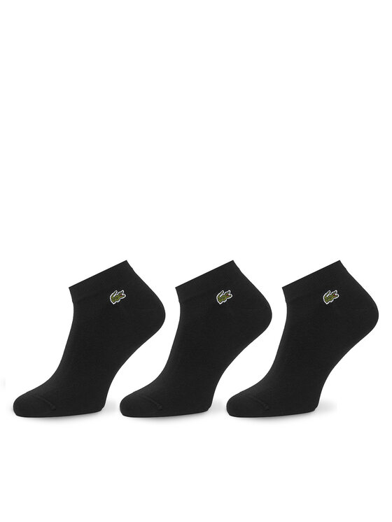 Lacoste Zestaw 3 par niskich skarpet unisex RA2917 Czarny