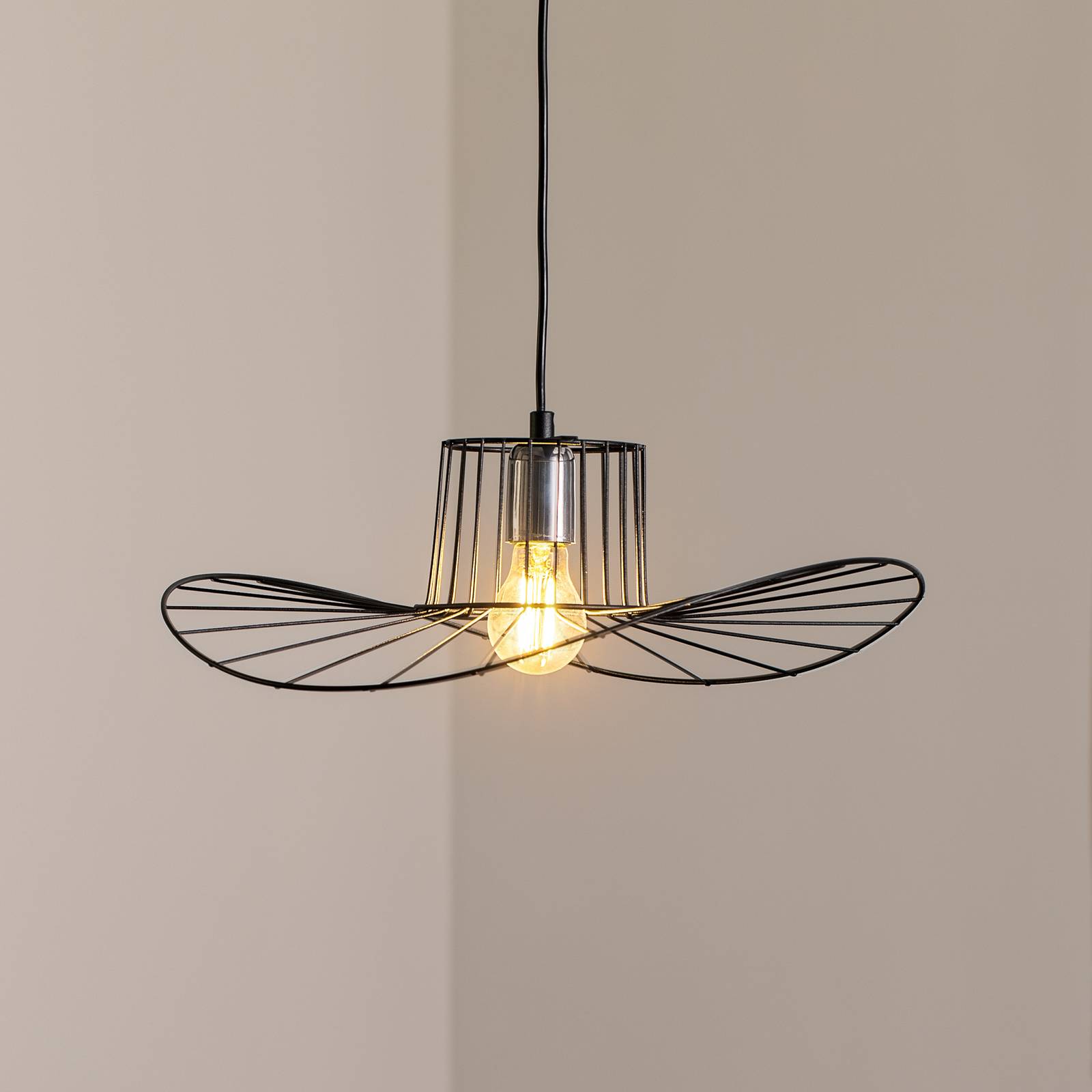 Lampa wisząca Tel Opviq, możliwość ściemniania, czarny, salon / jadalnia, metal