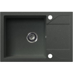 EOS Zlewozmywak granitowy ADRIA szary metalik (z ociekaczem)