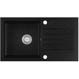 EOS Zlewozmywak granitowy EVINION czarny grafit (z ociekaczem)